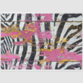 Rodeo Glam Roze Zebra Print Decoupage Tissuepapier (Voorkant)