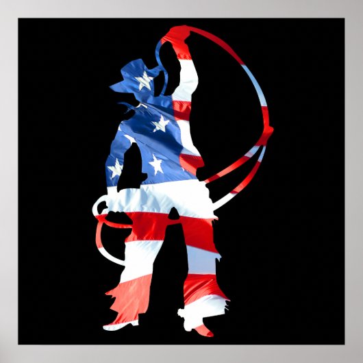 Rodeo is Amerika - Roping Poster (Voorkant)
