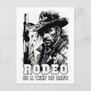 RODEO is een manier van leven Cowboy Gezegden Art Briefkaart