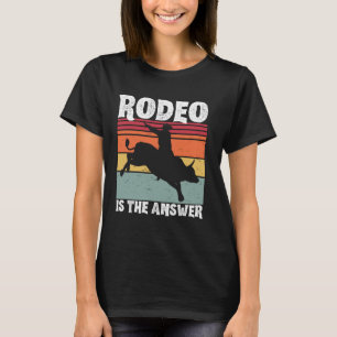 Rodeo is het antwoord retro cowboy Bull Ridi T-shirt