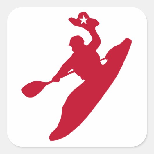 Rodeo Kayak Vierkante Sticker (Voorkant)