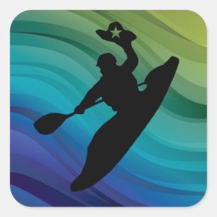 Rodeo Kayak Vierkante Sticker