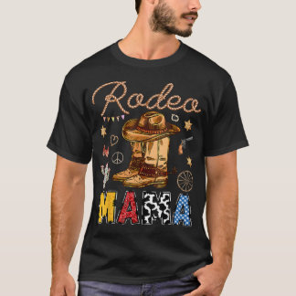 Rodeo Mama Western Verjaardag Cowboy Matching T-shirt