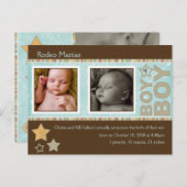 Rodeo Mattias Faire-part de naissance (Devant / Derrière)