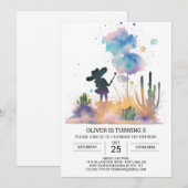 Rodeo moderne cowboy verjaardag kaart (Voorkant / Achterkant)