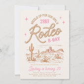 Rodéo modifiable Invitations de fête d'anniversair (Devant)