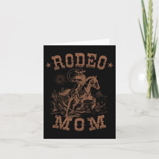 Rodeo Moeder Western Cowboy Mama Familie Matching Kaart (Voorkant)