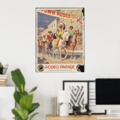 Rodeo Montana Poster Vintage voyage Annonce Rétro  (Bureau à domicile)