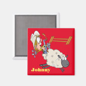 Rodeo Mutton Bustin Kind Magnet Magneet (Voorkant / Achterkant)