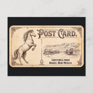 Rodeo, New Mexico - Paard Vintage Ansichtkaart Briefkaart