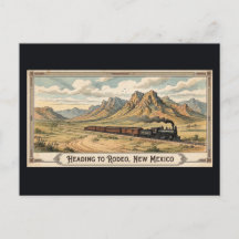 Rodeo, New Mexico - Trein Vintage Ansichtkaart