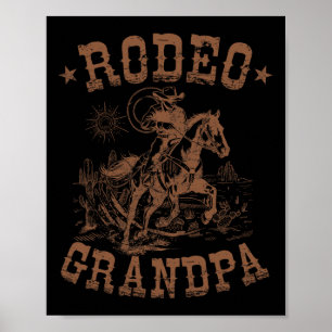Rodeo Opa Western Cowboy Familie Matching Vader Poster