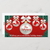 Rodeo Ornamenten krans rand rode achtergrond Kaart (Voorkant / Achterkant)