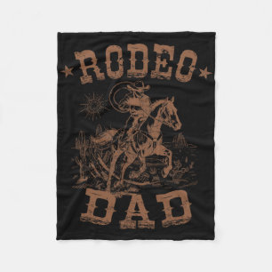 Rodeo pa Western Cowboy Daddy Familie Matching Fat Fleece Deken