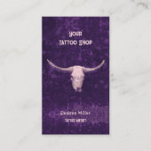 Rodeo Paars Western Tattoo Winkelen Rodeo Bull Sku Visitekaartje (Voorkant)
