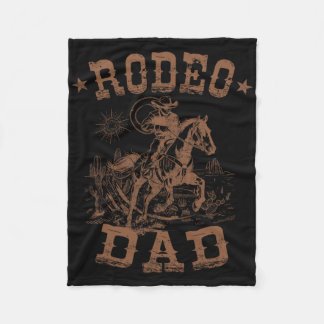 Rodeo papa western cowboy vader familie bijpassend fleece deken