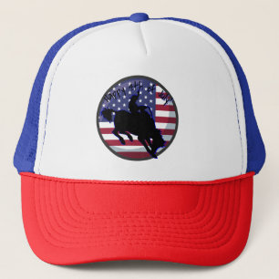Rodeo Patriotic Bronc rider Trucker Pet