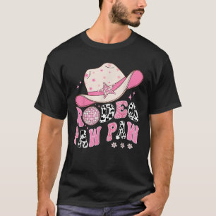 Rodeo Paw Paw Pink CowGirl 1e verjaardag Disco Gro T-shirt