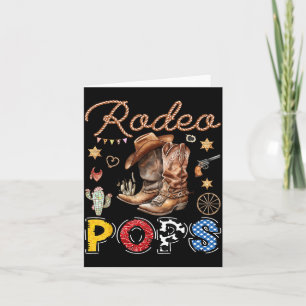 Rodeo Pops Western Cowboy Verjaardag Matching Fami Kaart