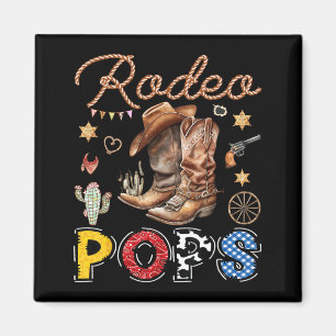 Rodeo Pops Western Cowboy Verjaardag Matching Fami Magneet