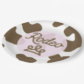 Rodeo Princess Country Western Tiara Crown Pink Papieren Bordje (Gekanteld)