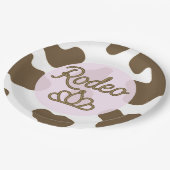 Rodeo Queen Country Western Tiara Kroon Roze Papieren Bordje (Gekanteld)