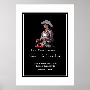 Rodeo Queen Miss Rodeo Pageant Live Your Dreams Poster