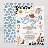 Rodeo Ranch Wild West Cowboy Baby shower Kaart (Voorkant / Achterkant)