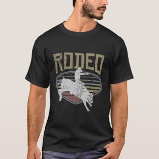 Rodeo  Retro Style Bull Riding Gift T-shirt