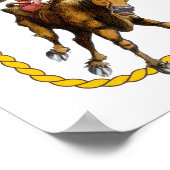 Rodeo Steer Wrestler Poster (Hoek)