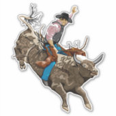 Rodeo-stierenriem Sticker (Voorkant)
