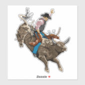 Rodeo-stierenriem Sticker (Vel)
