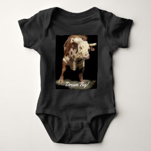 Rodeo Theme Bucking Bull Dream Big Romper