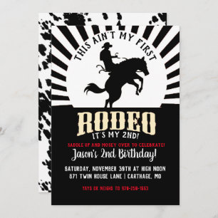 Rodeo Theren Second Birthday Kaart