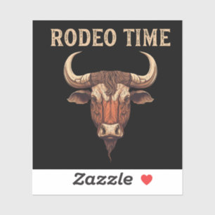 Rodeo Tijd Western Bull Riding Rodeo Cowboy Sticker