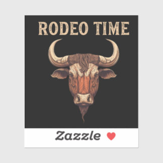 Rodeo Tijd Western Bull Riding Rodeo Cowboy Sticker