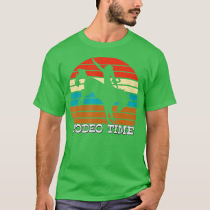 Rodeo Time Kinder Cowboy Wranglers Horse Retro Vin T-shirt