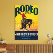 Rodeo Vegetable LabelSalinas, CA Canvas Afdruk (Insitu (Woonkamer))