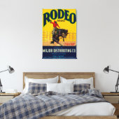 Rodeo Vegetable LabelSalinas, CA Canvas Afdruk (Insitu (Slaapkamer))