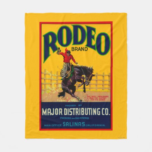 Rodeo Vegetable LabelSalinas, CA Fleece Deken (Voorkant)