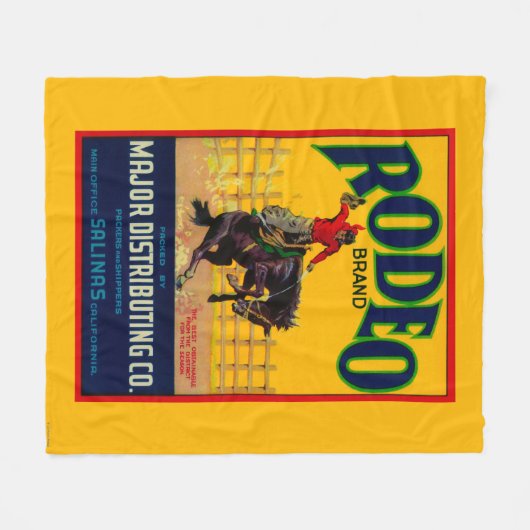 Rodeo Vegetable LabelSalinas, CA Fleece Deken (Voorkant (Horizontaal))