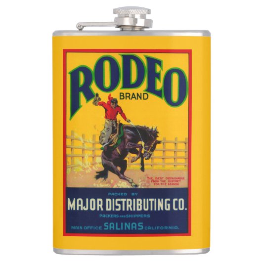 Rodeo Vegetable LabelSalinas, CA Heupfles (Voorkant)