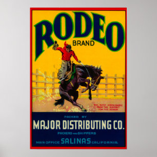 Rodeo Vegetable LabelSalinas, CA Poster