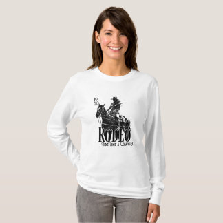  Rodeo Vibes - Zwart-wit Cowgirl T-shirt