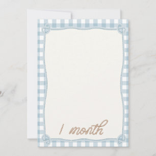 Rodéo vintage Plaid 1er mois Carte mensuelle