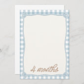 Rodéo vintage Plaid 4e mois Carte mensuelle (Devant / Derrière)