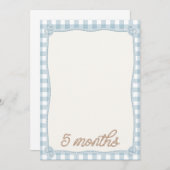 Rodéo vintage Plaid 5e mois Carte mensuelle (Devant / Derrière)