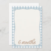 Rodéo vintage Plaid 6e mois Carte mensuelle (Devant / Derrière)