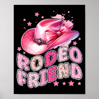 Rodeo-vriendin Roze Cowgirl 1e verjaardag Familie Poster