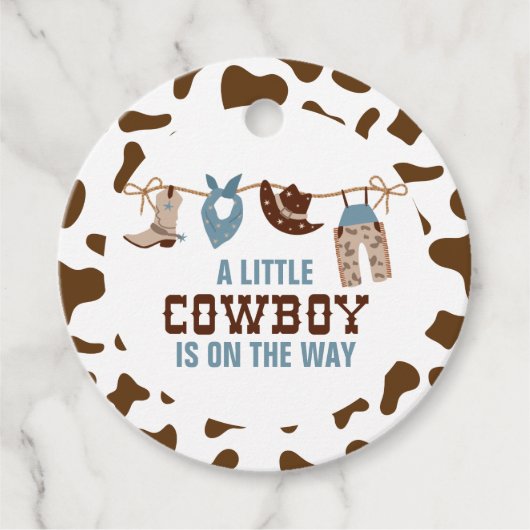 Rodeo Western Cowboy Baby shower Bedankjes Labels (Voorkant)